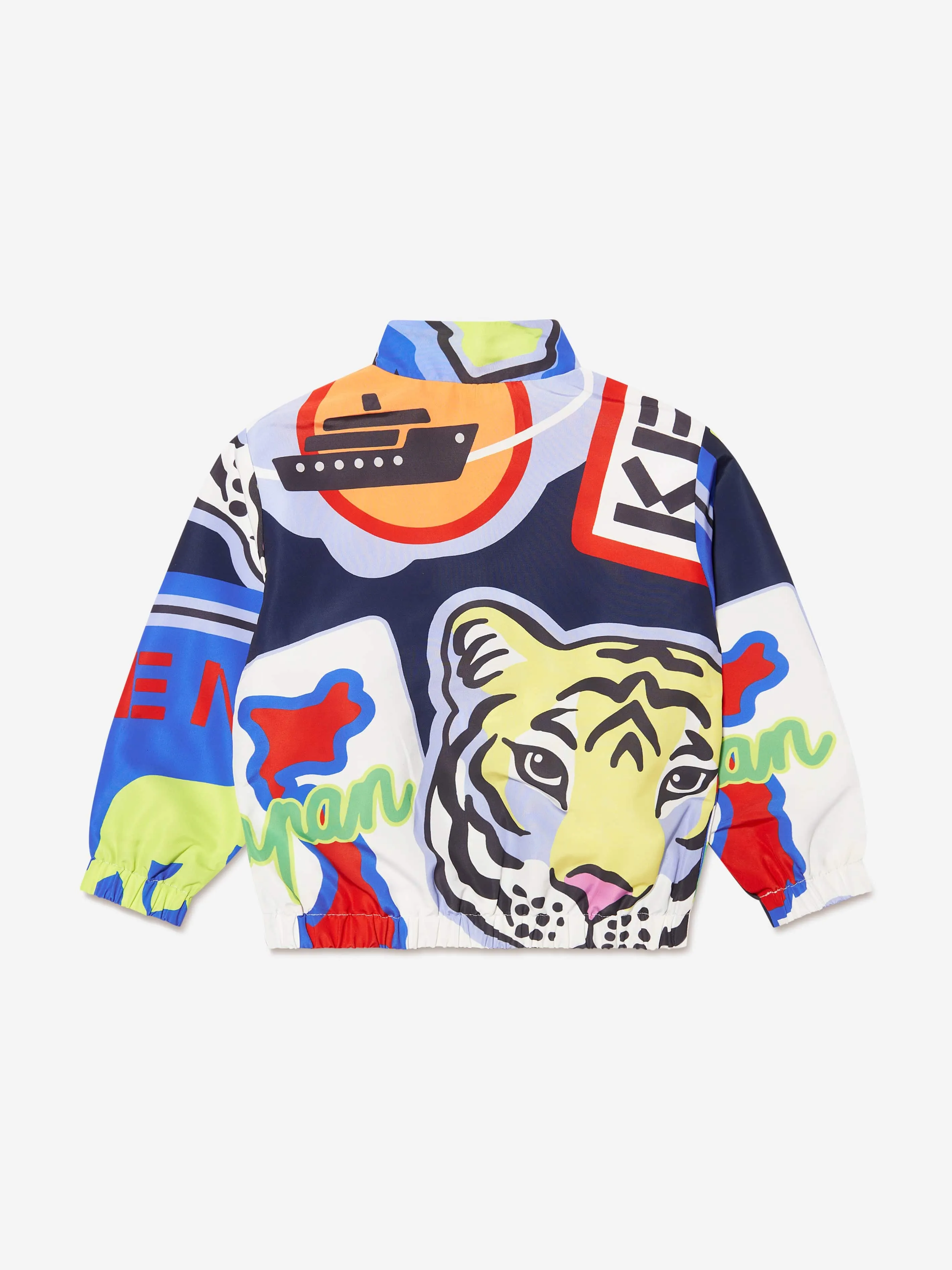 KENZO KIDS - Boys Logo Print Track Jacket in Navy | Childsplay Clothing