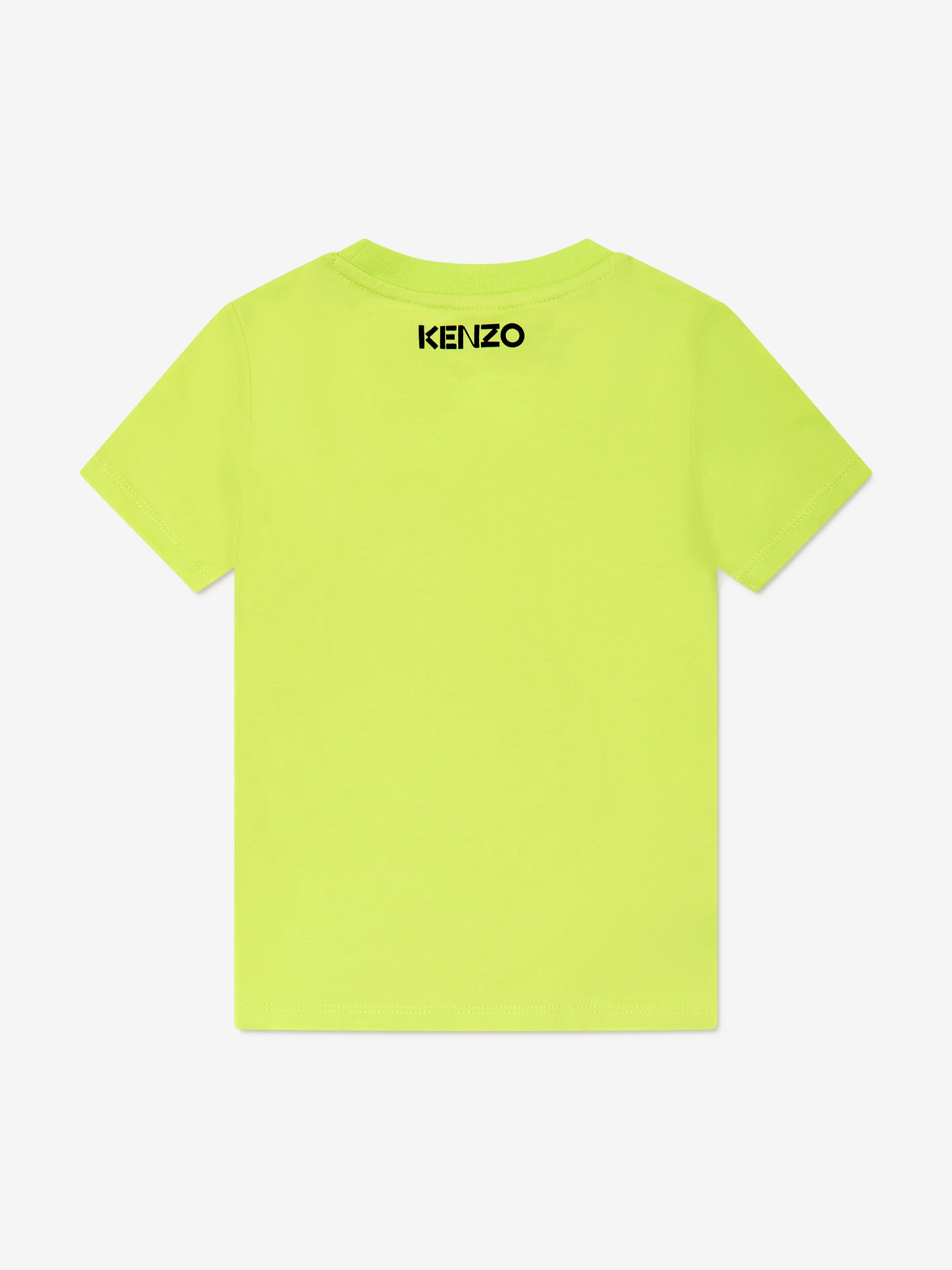 KENZO KIDS - Boys Organic Cotton Tiger T-Shirt in Lime | Childsplay Clothing