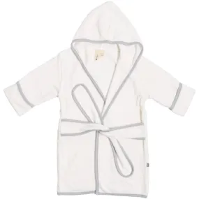 Kyte Baby Toddler Bath Robe in Cloud with Storm Trim