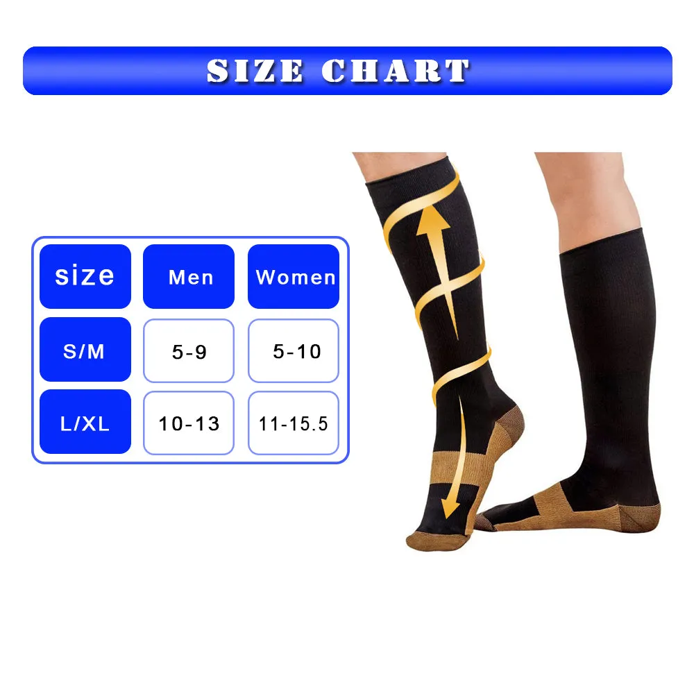 Light Gray Compression Blood Circulation Promotion Slimming Socks for Men