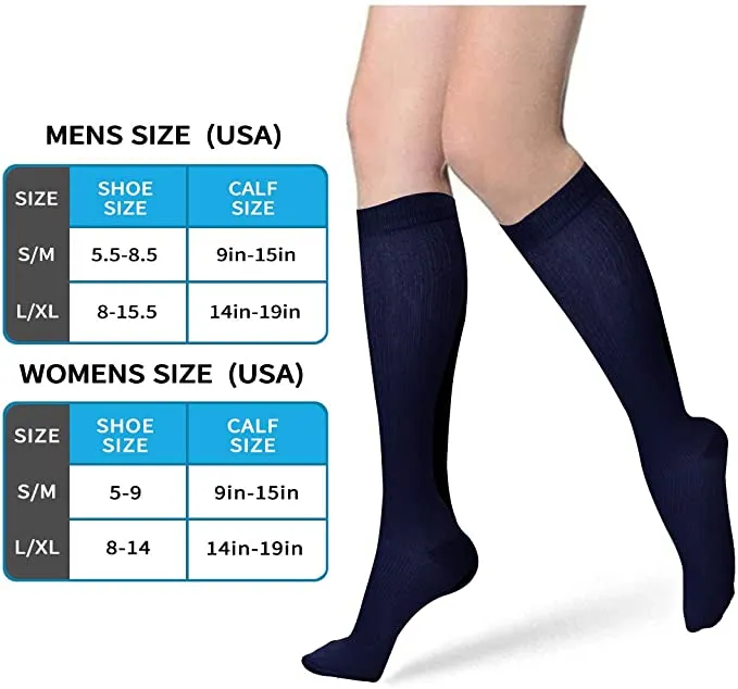 Light Gray Compression Blood Circulation Promotion Slimming Socks for Men