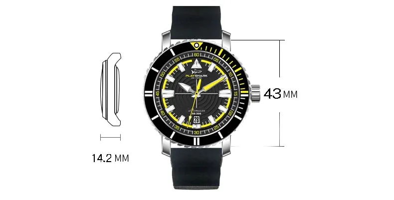 Luminous Sapphire Stainless Steel Automatic Mechanical Wristwatch for Men