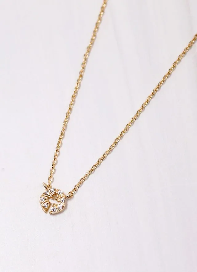 Lyllie CZ Cross Necklace GOLD