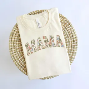 MAMA FLORAL WOMEN'S GRAPHIC TEE | CREAM