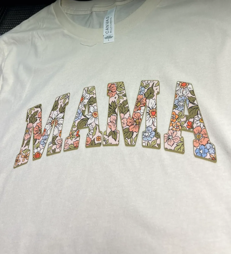 MAMA FLORAL WOMEN'S GRAPHIC TEE | CREAM