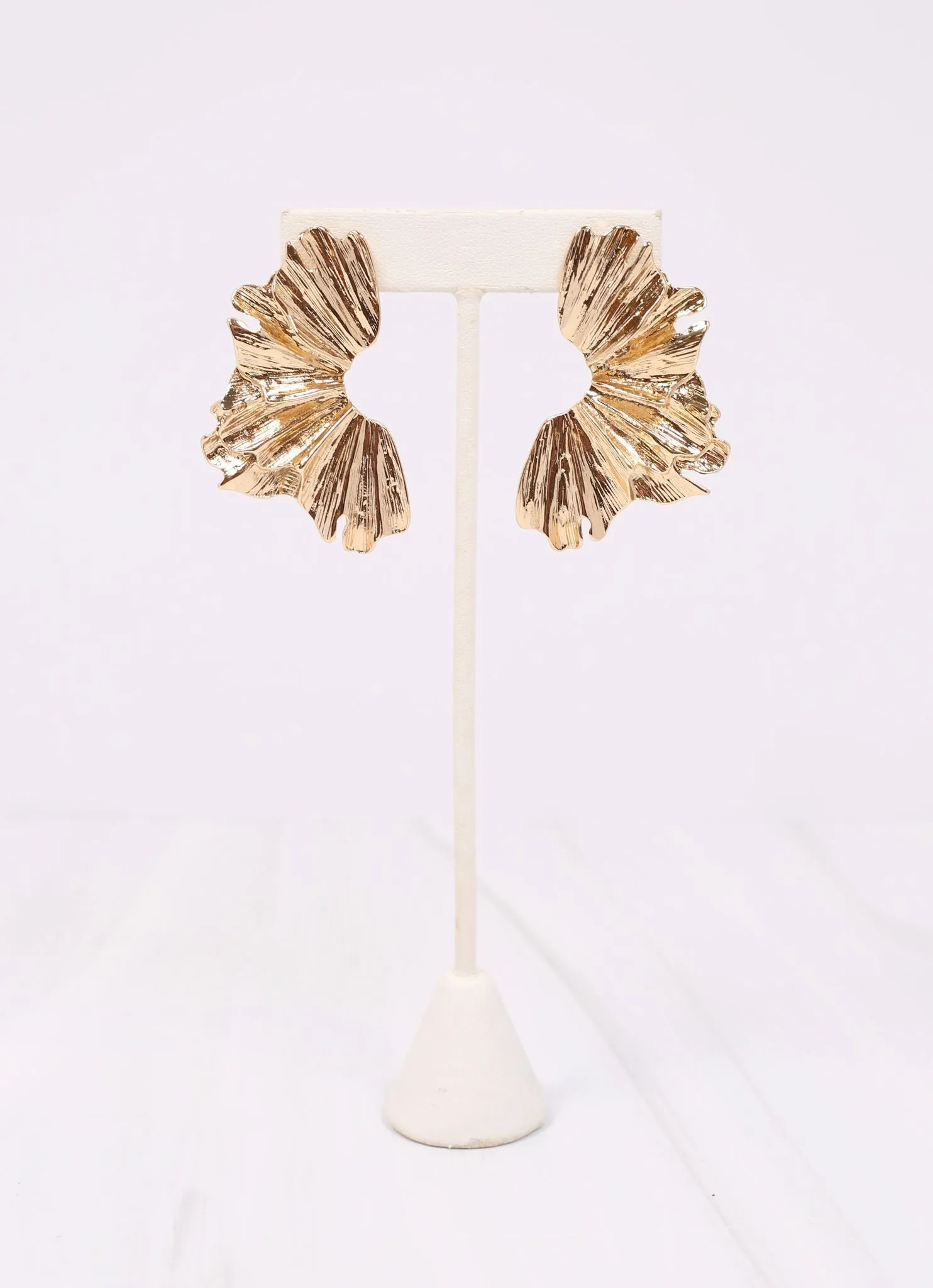 Mathieu Metal Fan Earring GOLD