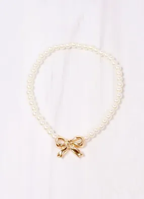 McKennen Pearl Bracelet with Bow IVORY