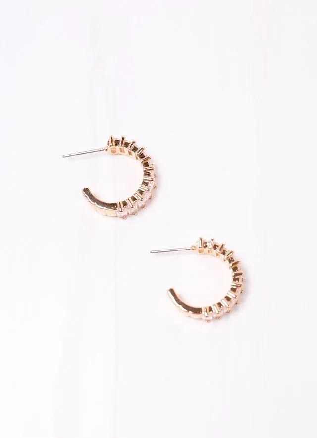 Megan CZ Hoop Earring GOLD