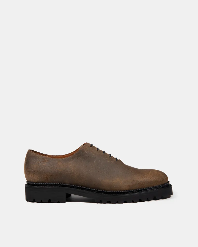 Mole Waxed Suede Wholecut Oxford Shoe