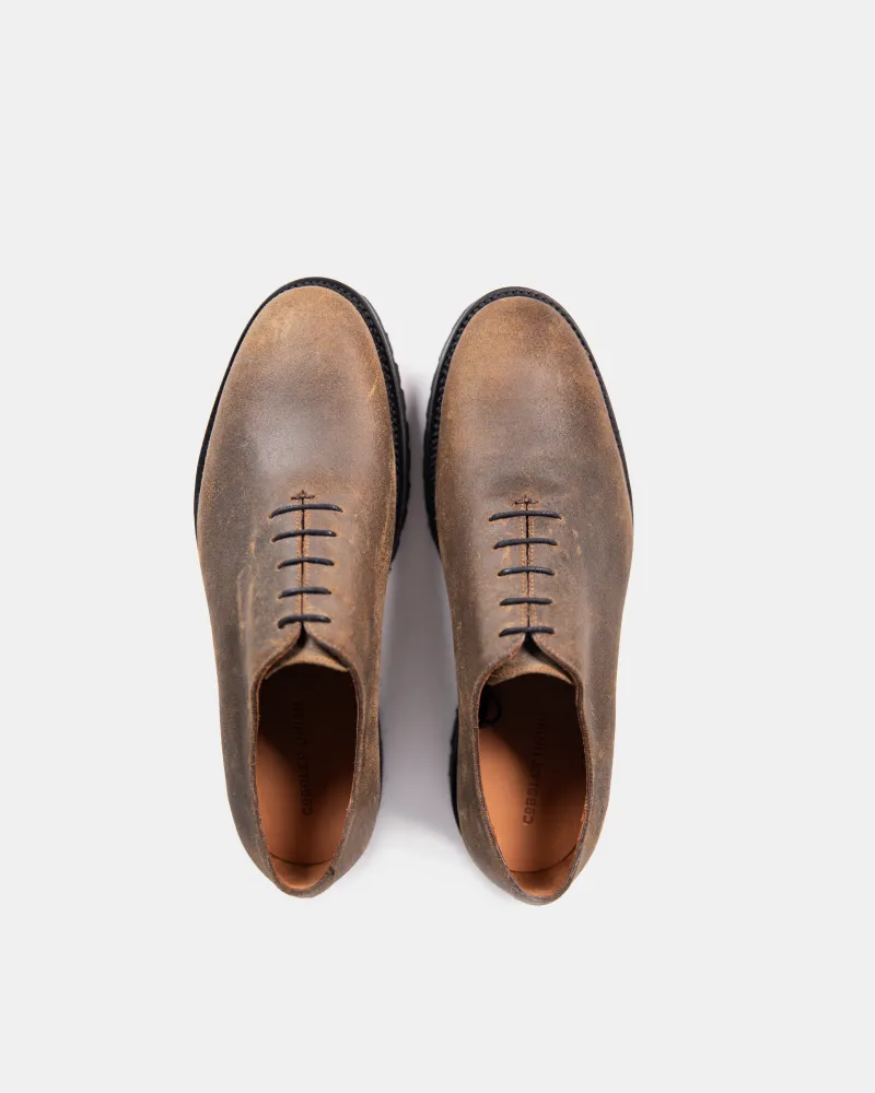 Mole Waxed Suede Wholecut Oxford Shoe