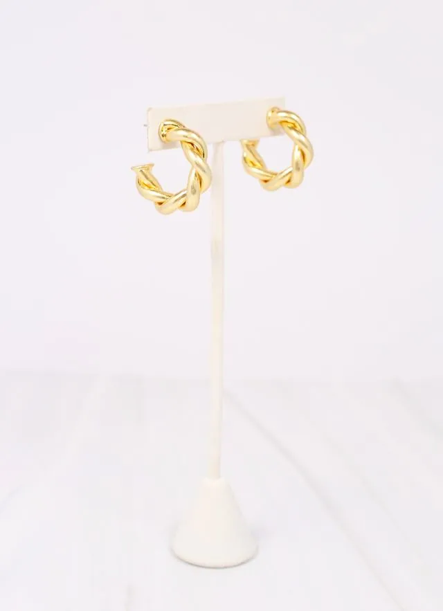 Raymonde Twisted Hoop Earring GOLD