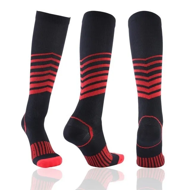 Red Compression Blood Circulation Promotion Slimming Socks for Men