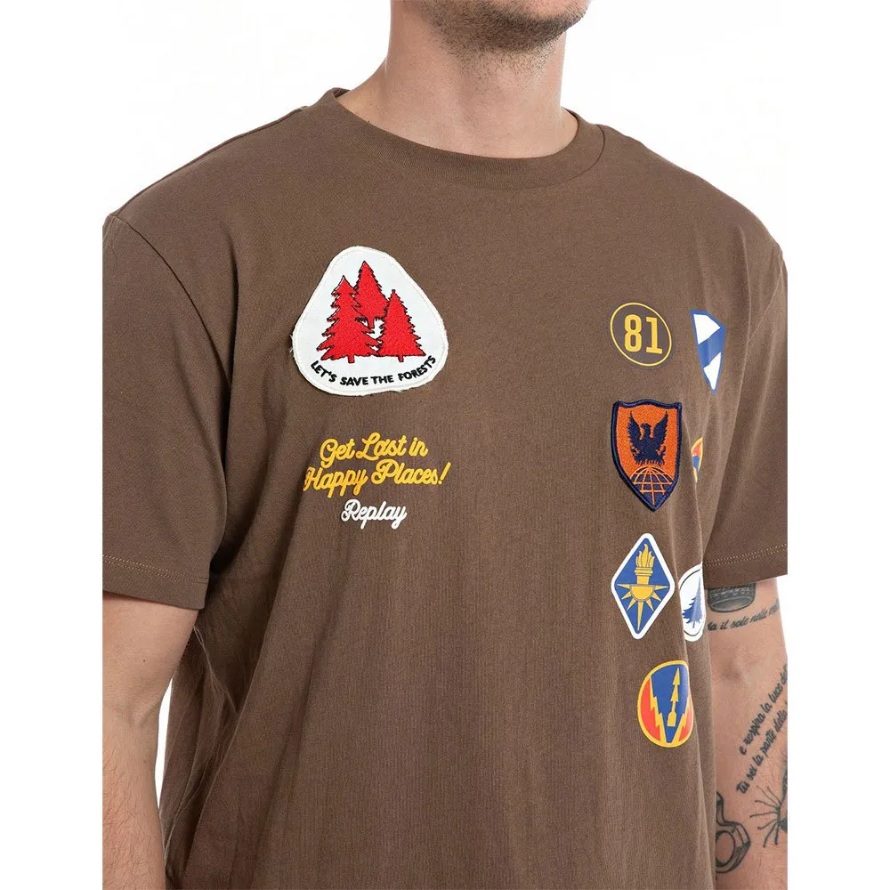 Replay M6661 22662 T-Shirt 629 Brown