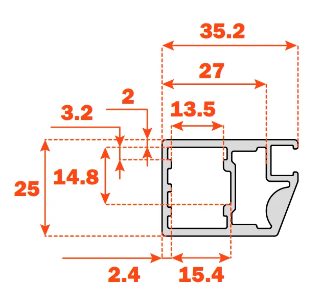 Salice Conecta Aluminium Profile