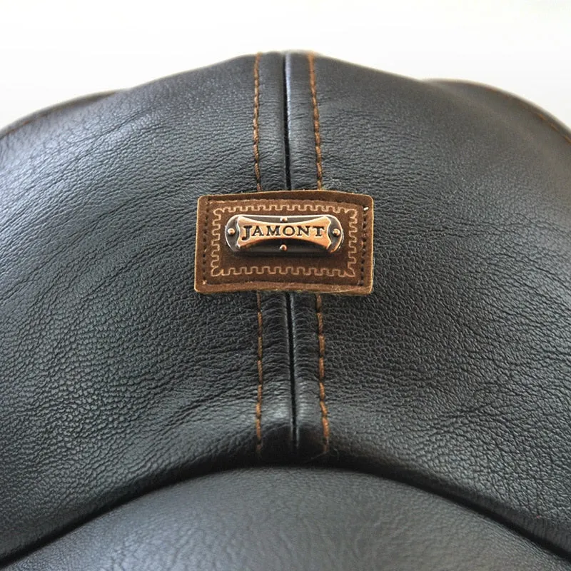 Synthetic Leather Adjustable Baseball Hip Hop Cap for Men and Women