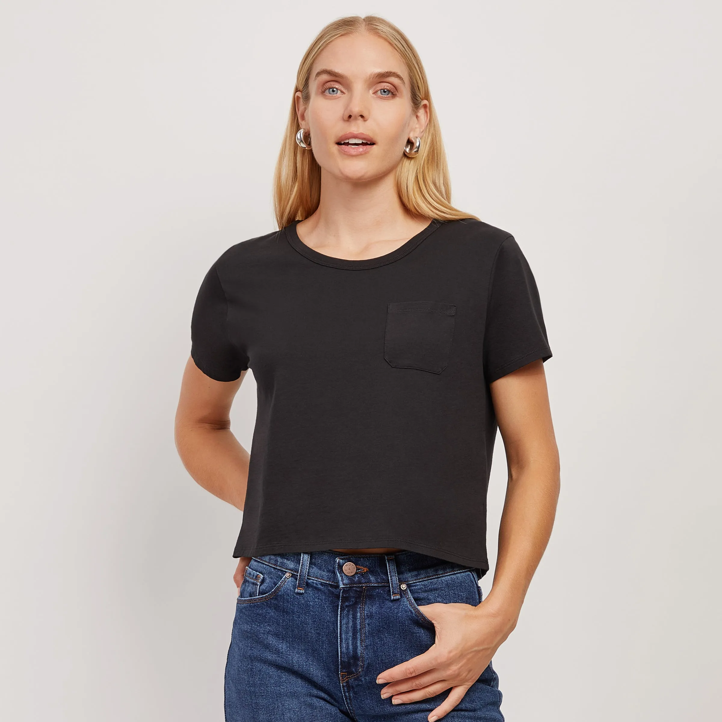 The Cotton Boxy Pocket Crew Neck Tee