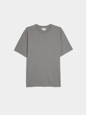 Tonal Fox Head Patch Comfort Tee Shirt, Medium Grey Melange