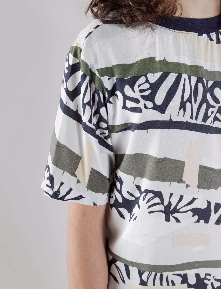 TROPI CAMO WOVEN TEE