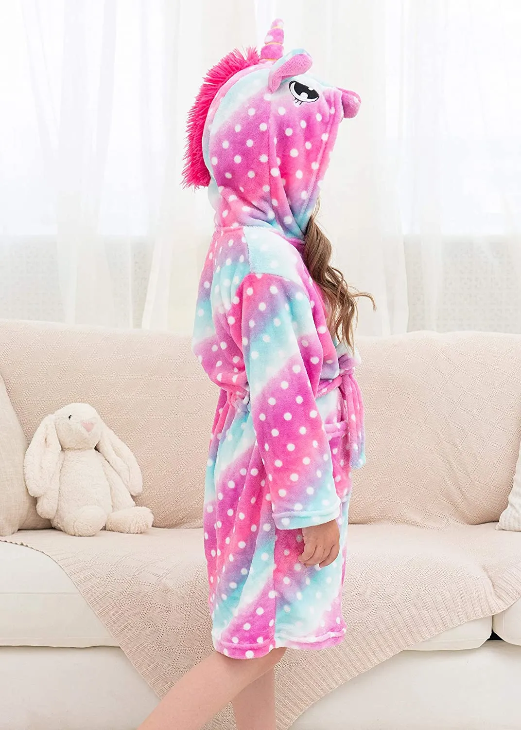 Unicorn Dots Bathrobe