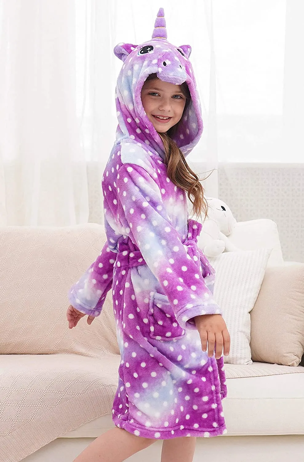 Unicorn Dots Bathrobe