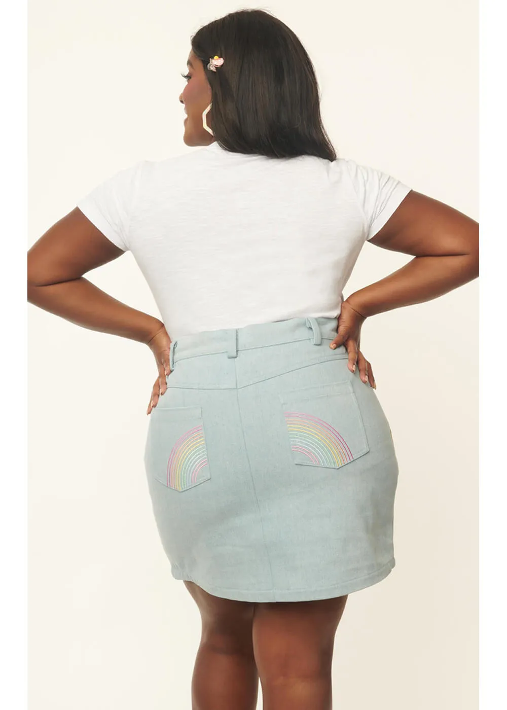 Unique Vintage x My Little Pony What A Classic Denim 60's Mini Skirt Blue