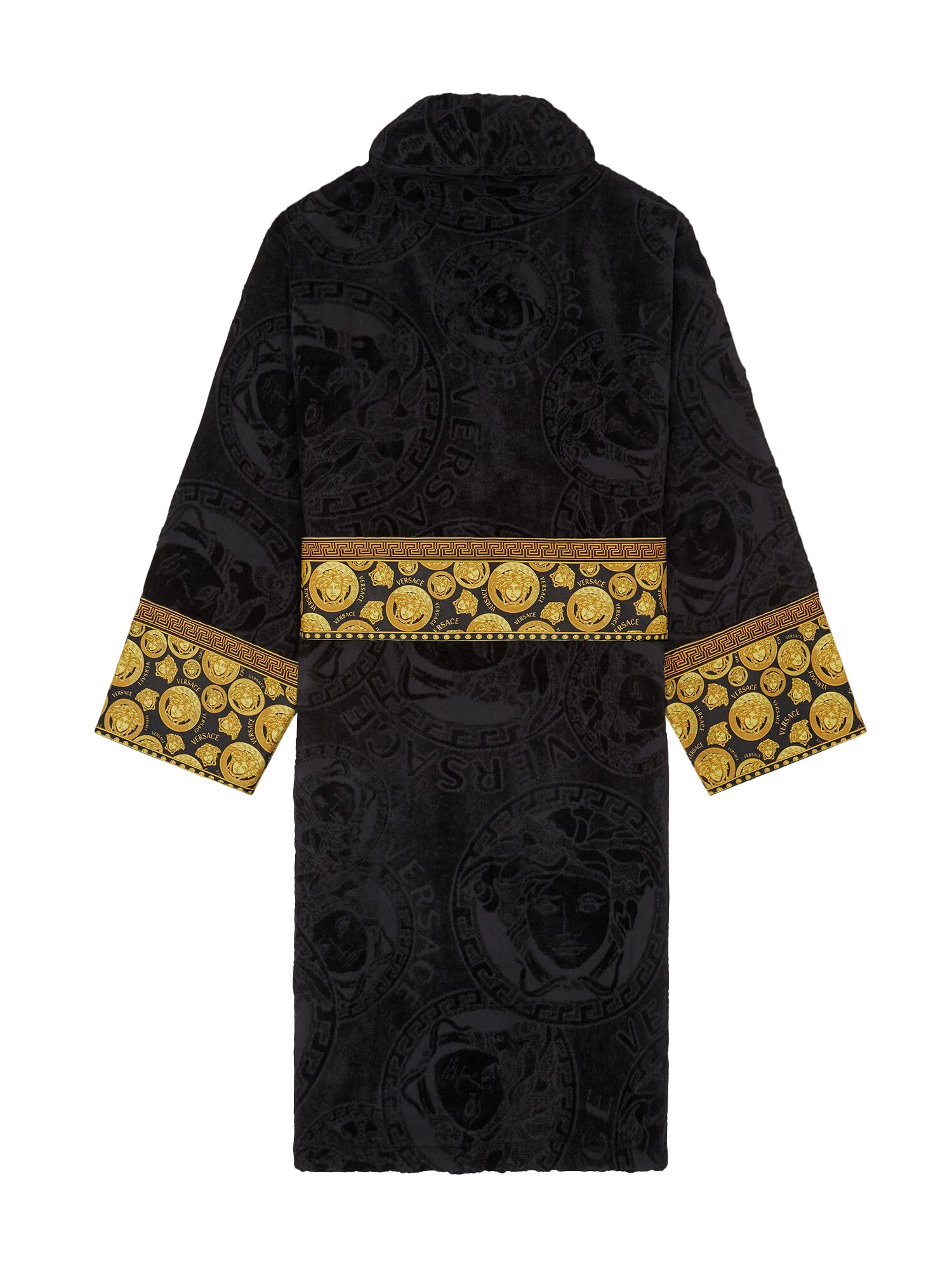 VERSACE    COTTON BATHROBE WITH PRINT I ♡ BAROQUE