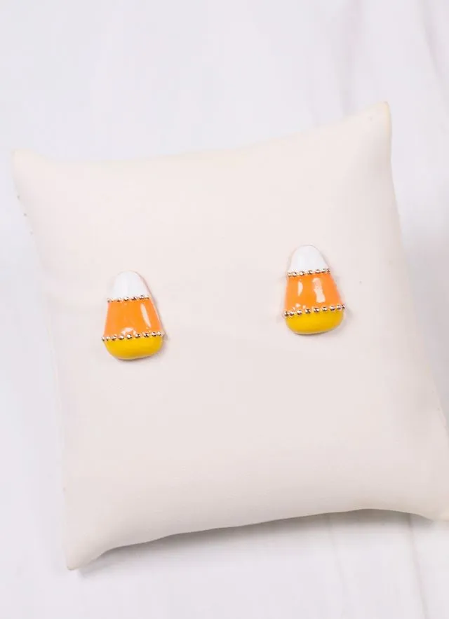 Wicked Candy Corn Stud Earring ORANGE