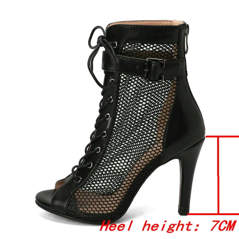 Women's Elegant Sexy Black Modern Comfortable Peep Toe High Heels