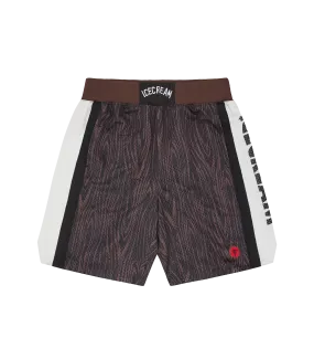 WOODGRAIN BASKETBALL SHORT - BROWN