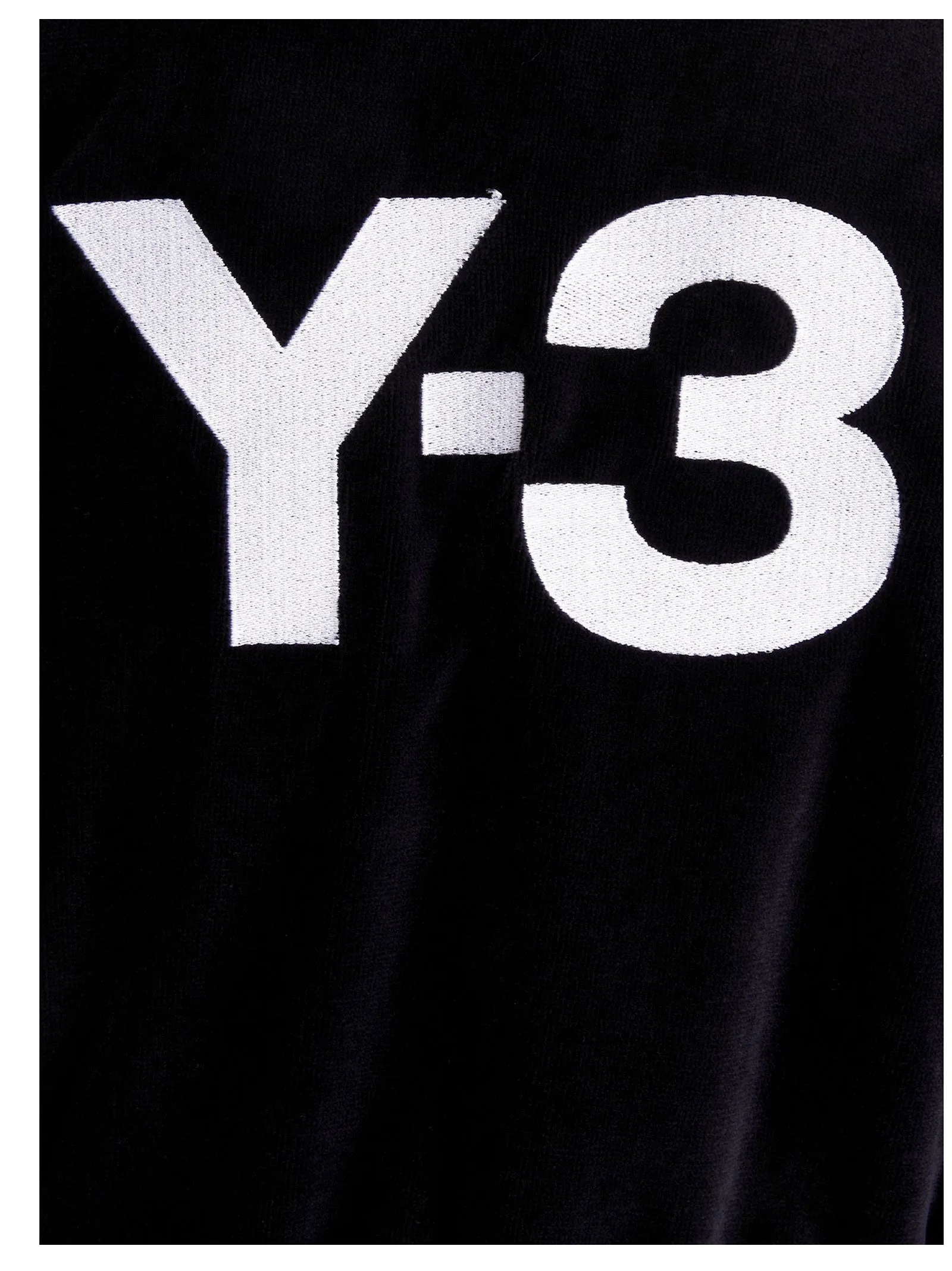 Y-3 Logo Printed Belted Hooded Bathrobe